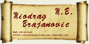 Miodrag Brajanović vizit kartica